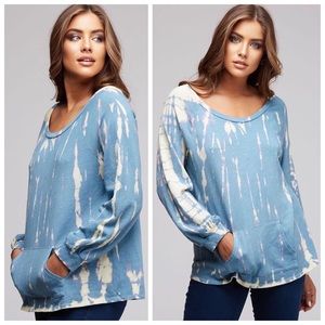 Blue tie dye sweatshirt